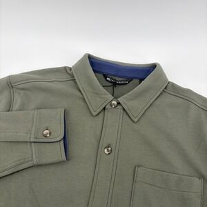 TravisMathew Cloud Shirt Jacket Mens XL Dark Olive Green Button Up 1MAB489 NWT